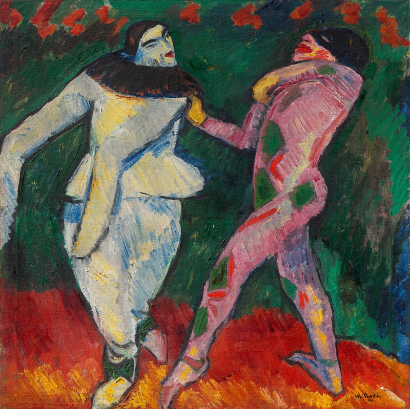 Max Pechstein. „Russisches Ballett“. 1909. Öl auf Leinwand. 100 × 100 cm. Verkauft für 2.425.000 EUR (inkl. Aufgeld)