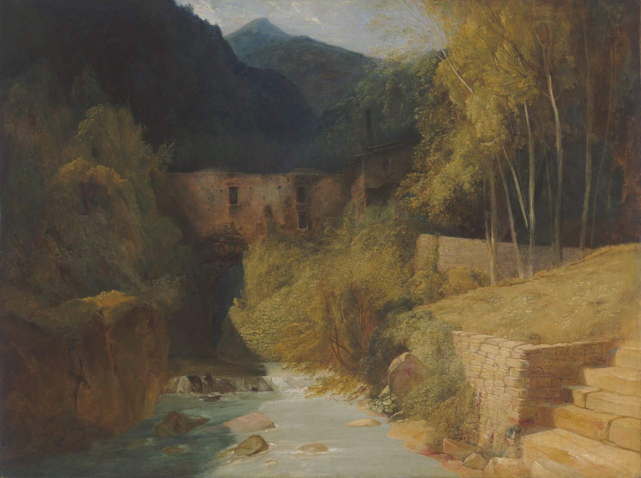Carl Blechen. „Mühlental von Amalfi“. Um 1830.