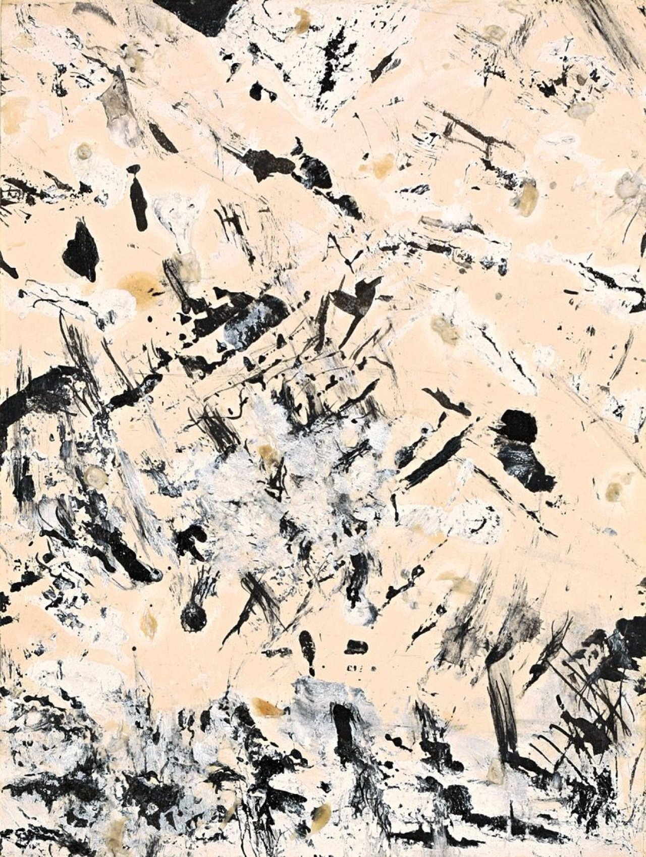 Auf diesem Bild ist das folgende Kunstwerk zu sehen: Carl Buchheister. „Komposition Mulem“. 1959.