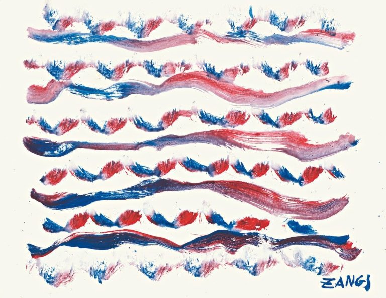 Auf diesem Bild ist das folgende Kunstwerk zu sehen: Herbert Zangs. Ohne Titel. 1980er Jahre.