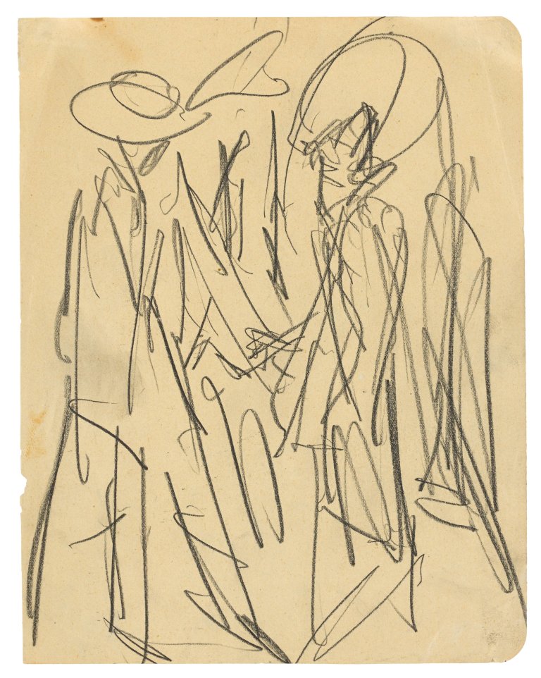 Auf diesem Bild ist das folgende Kunstwerk zu sehen: Ernst Ludwig Kirchner. Sich anbietende Kokotten. 1914.