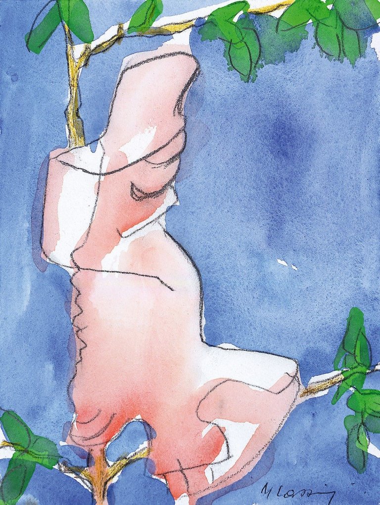 Auf diesem Bild ist das folgende Kunstwerk zu sehen: Maria Lassnig. Der Stammvater. 2000.