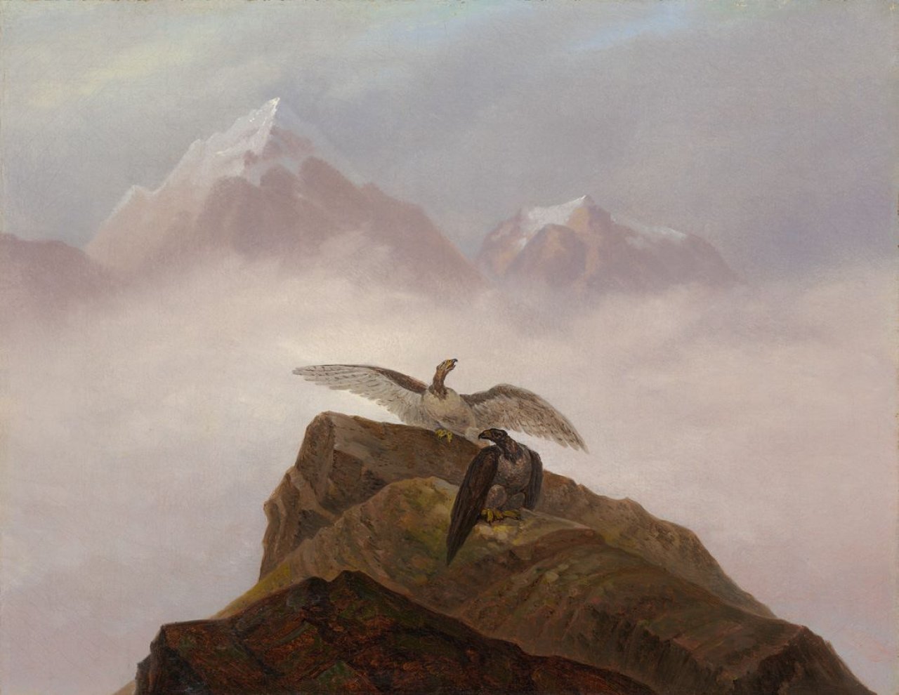 This picture shows the following artwork: Carl Gustav Carus. „Phantasie aus der Alpenwelt“. 1822.