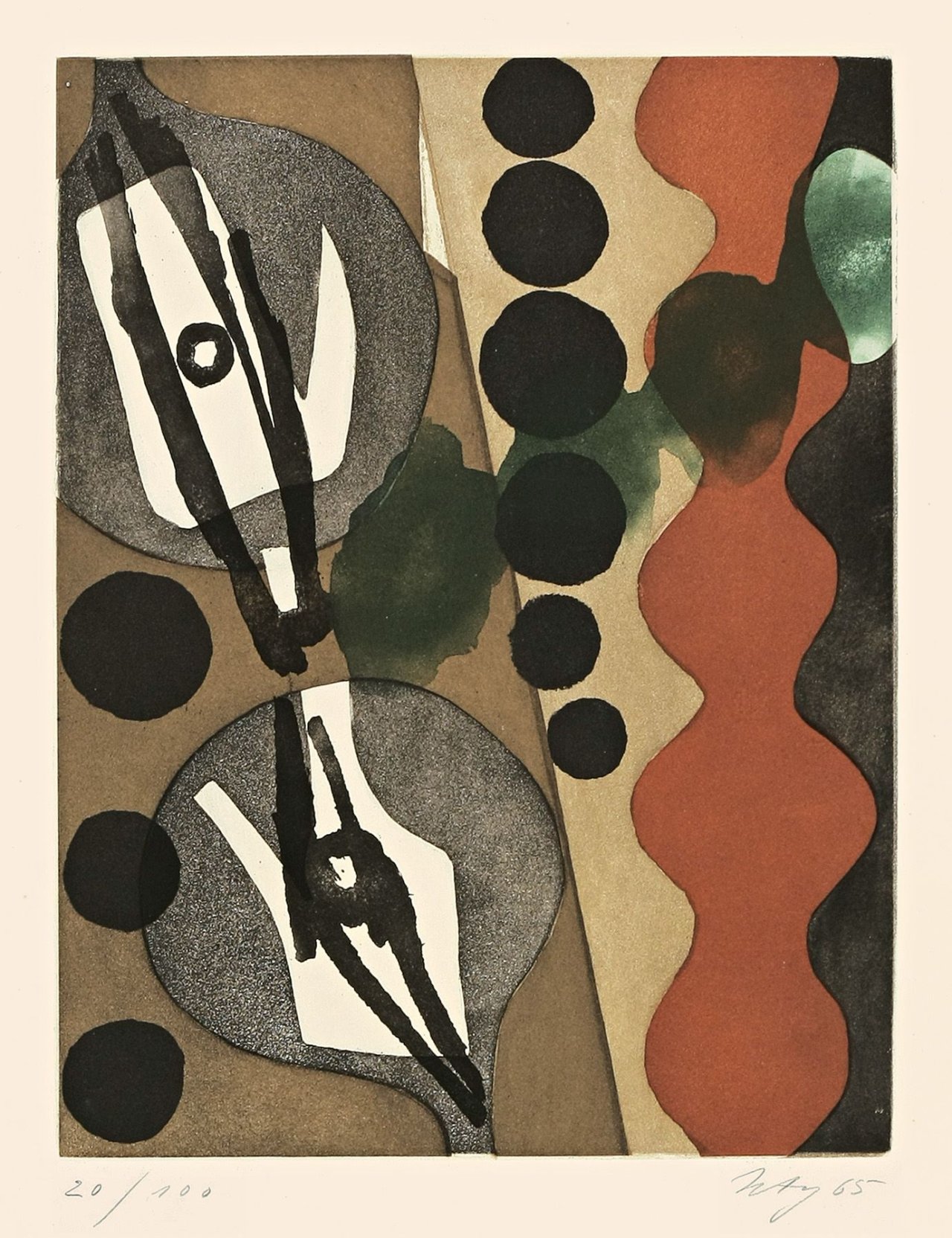 This picture shows the following artwork: Ernst Wilhelm Nay. „Die Pflanze“. 1965.