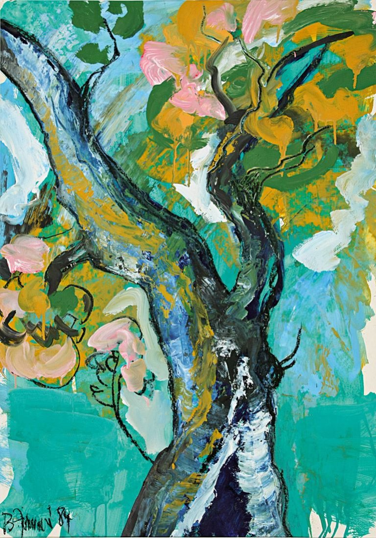Auf diesem Bild ist das folgende Kunstwerk zu sehen: Bernd Zimmer. Baum. 1984.