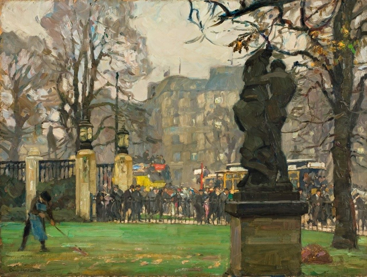 Auf diesem Bild ist das folgende Kunstwerk zu sehen: Otto Antoine. „Am Untergrundbahnhof Leipziger Platz“.