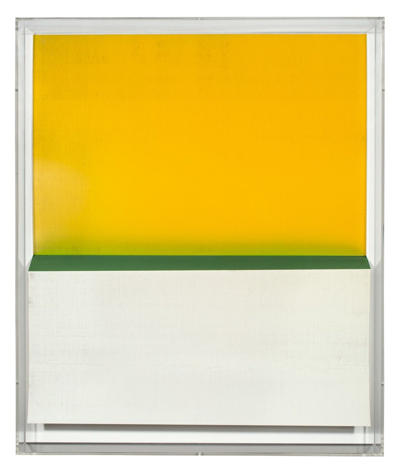 Auf diesem Bild ist das folgende Kunstwerk zu sehen: Wolfgang Tillmans. „Lighter, silver, green/yellow I“. 2009.