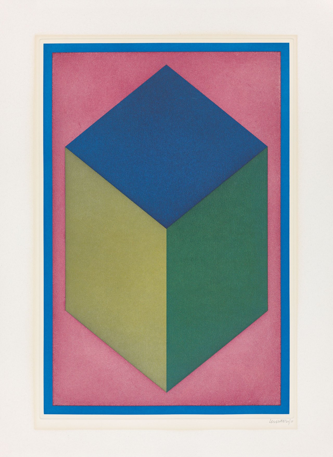 Auf diesem Bild ist das folgende Kunstwerk zu sehen: Sol LeWitt. „Cube“. 1996.