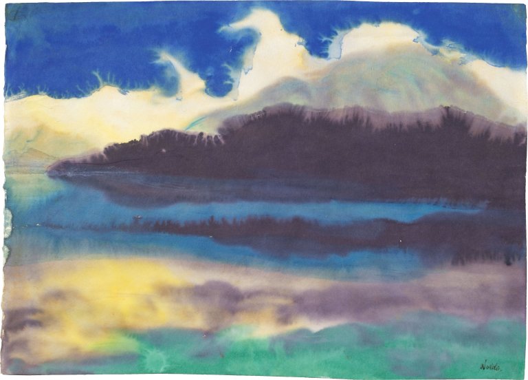 This picture shows the following artwork: Emil Nolde. ”Bergsee” (Switzerland).