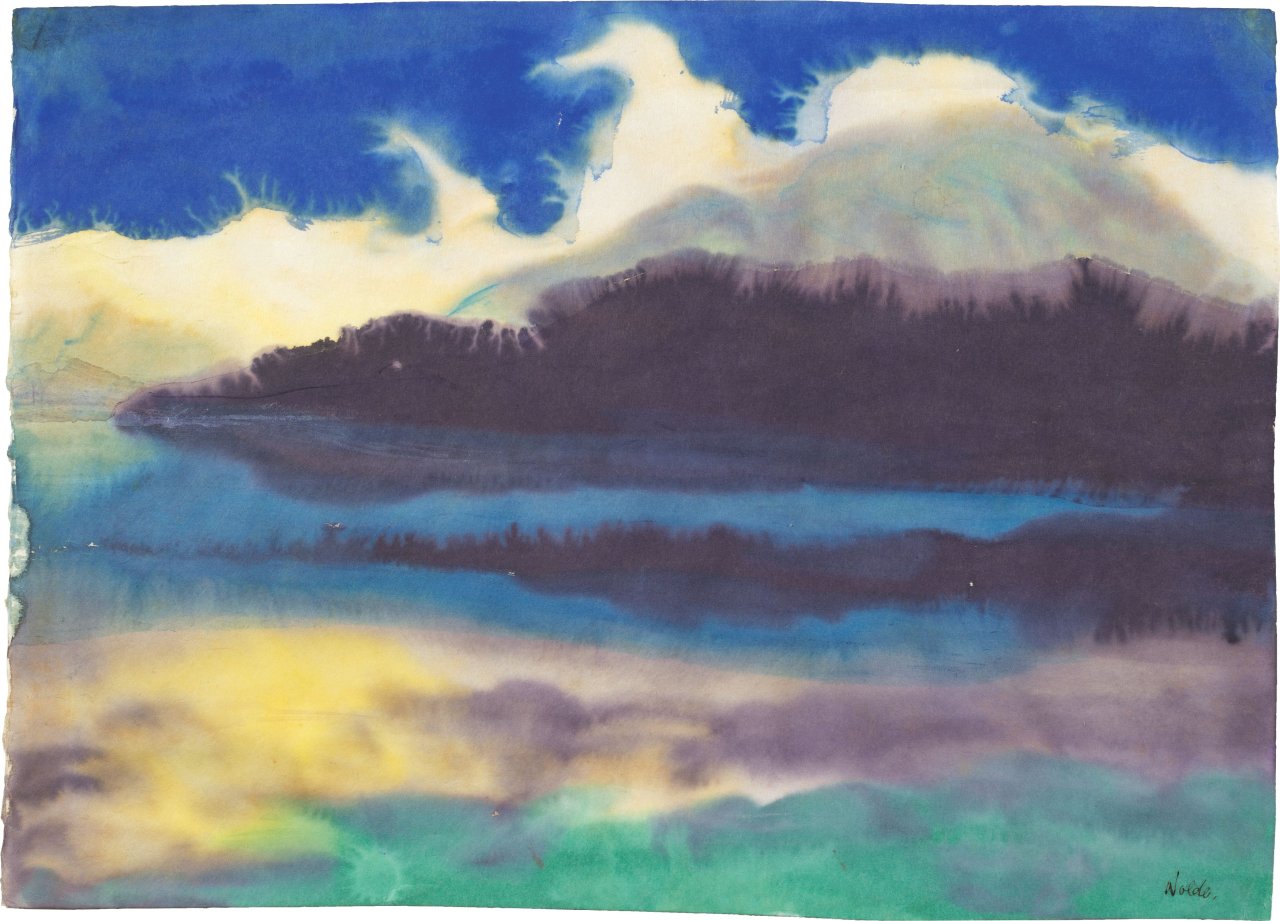 This picture shows the following artwork: Emil Nolde. ”Bergsee” (Switzerland).