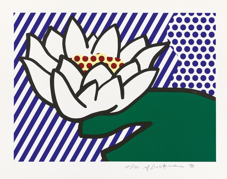 Auf diesem Bild ist das folgende Kunstwerk zu sehen: Roy Lichtenstein. „Water Lily“. 1993.