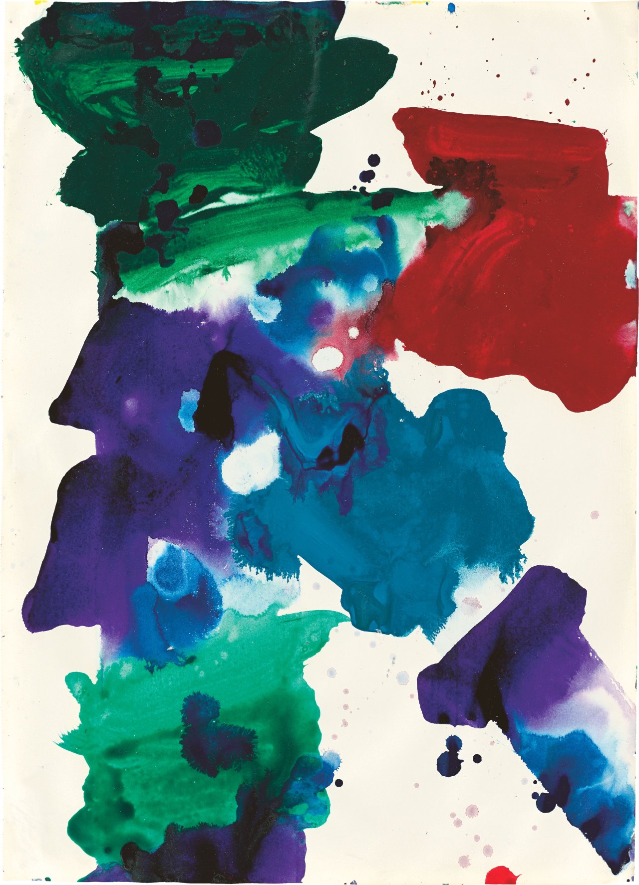 Auf diesem Bild ist das folgende Kunstwerk zu sehen: Sam Francis. Ohne Titel. 1980.
