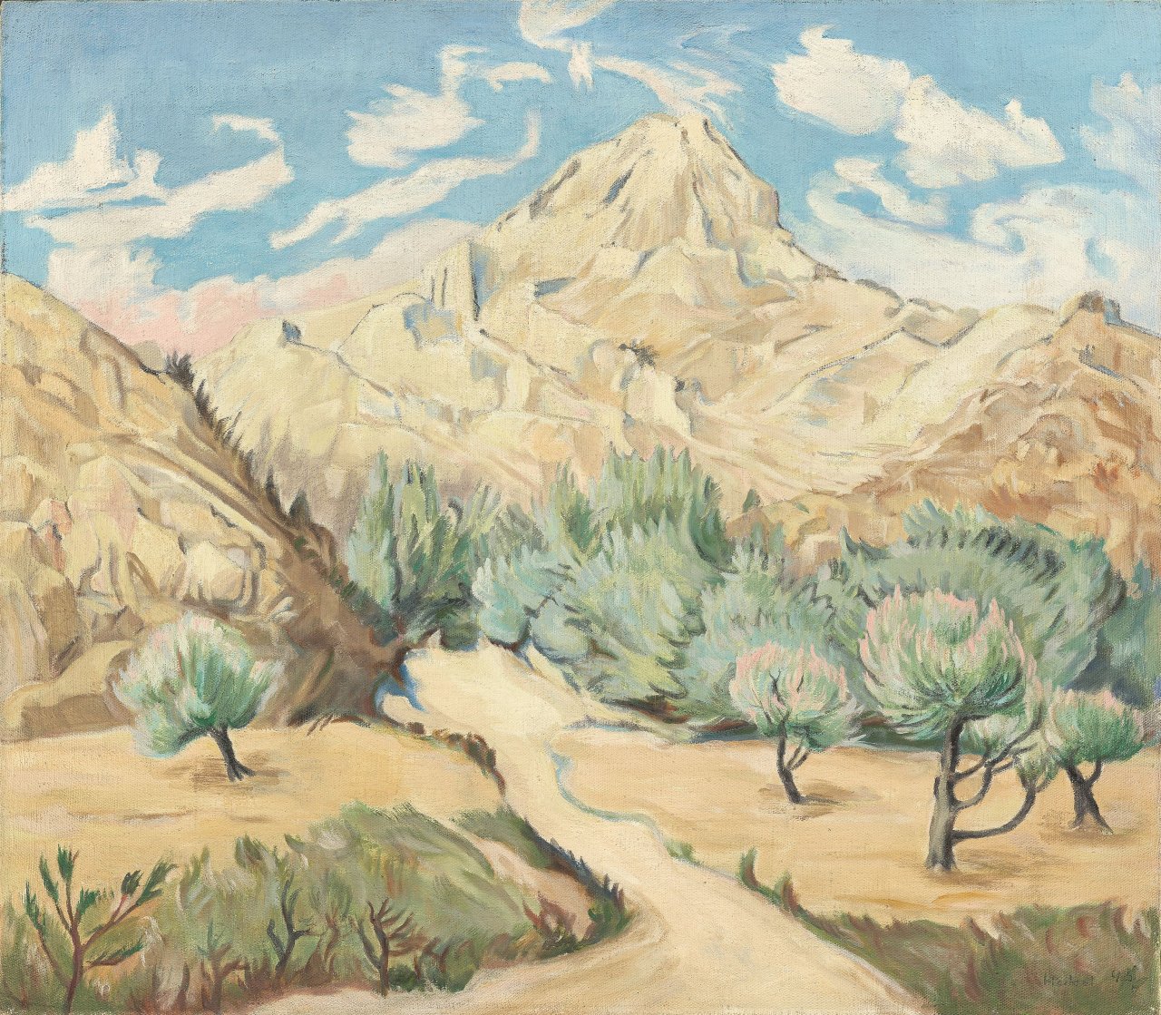 Auf diesem Bild ist das folgende Kunstwerk zu sehen: Erich Heckel. „Südfranzösische Landschaft“. 1945.