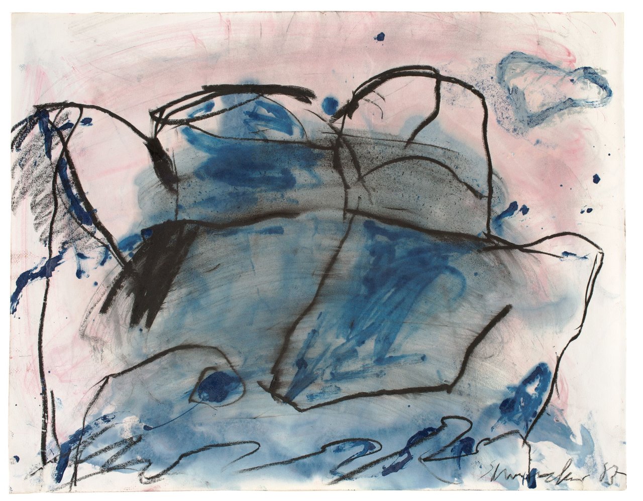 This picture shows the following artwork: Emil Schumacher. „20/1985“. 1985.