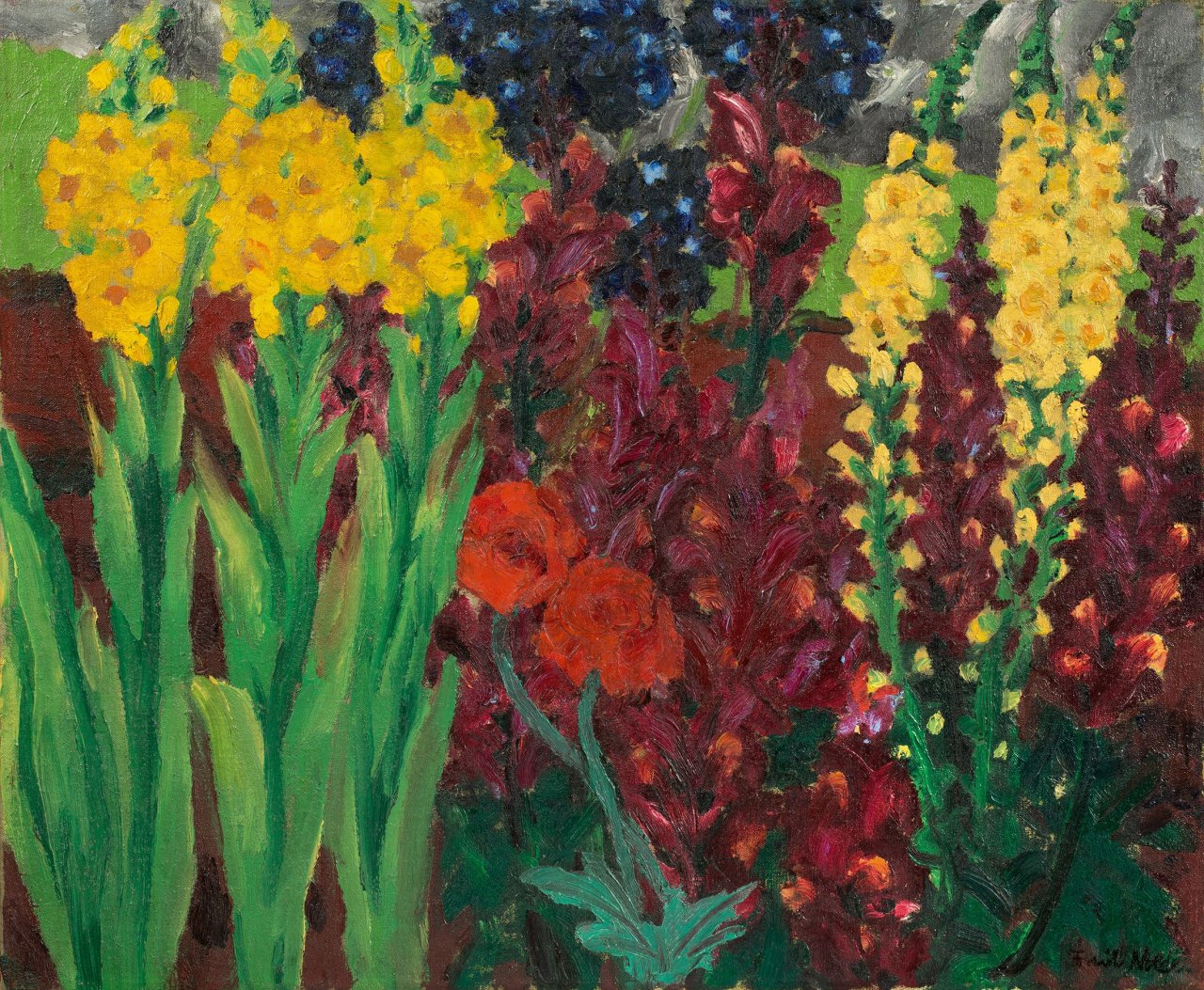 This picture shows the following artwork: Emil Nolde. „Königskerzen“. 1915.