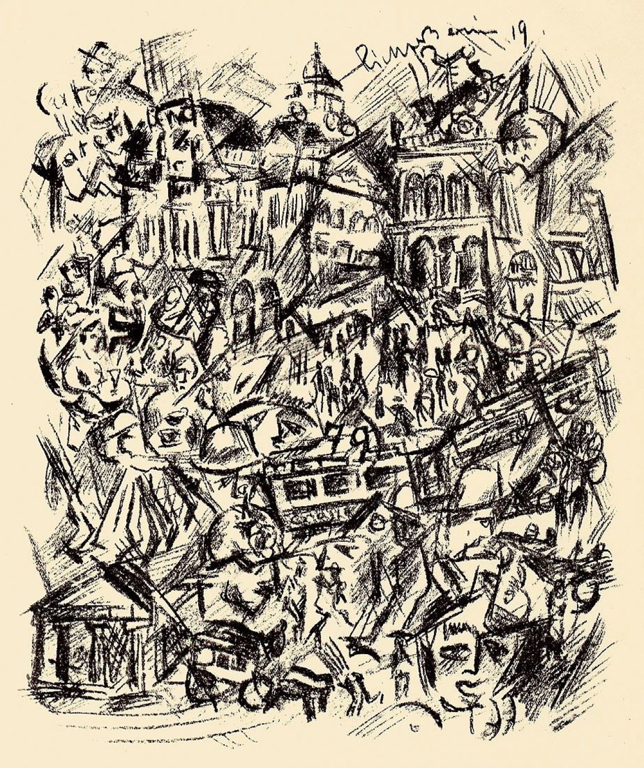 Auf diesem Bild ist das folgende Kunstwerk zu sehen:  Mappenwerk. Aus: „Novembergruppe 1919 (Berlin)“. Um 1920.