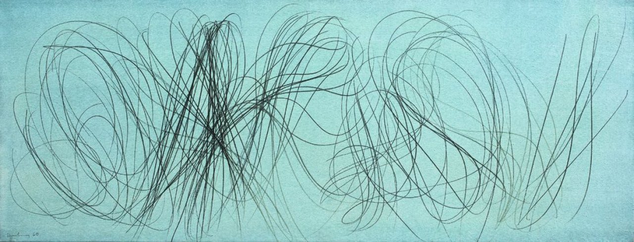 This picture shows the following artwork: Hans Hartung. „T–1960–7“. 1960.