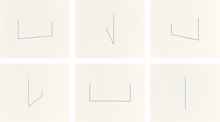 Auf diesem Bild ist das folgende Kunstwerk zu sehen: Fred Sandback. Ohne Titel. 1975.