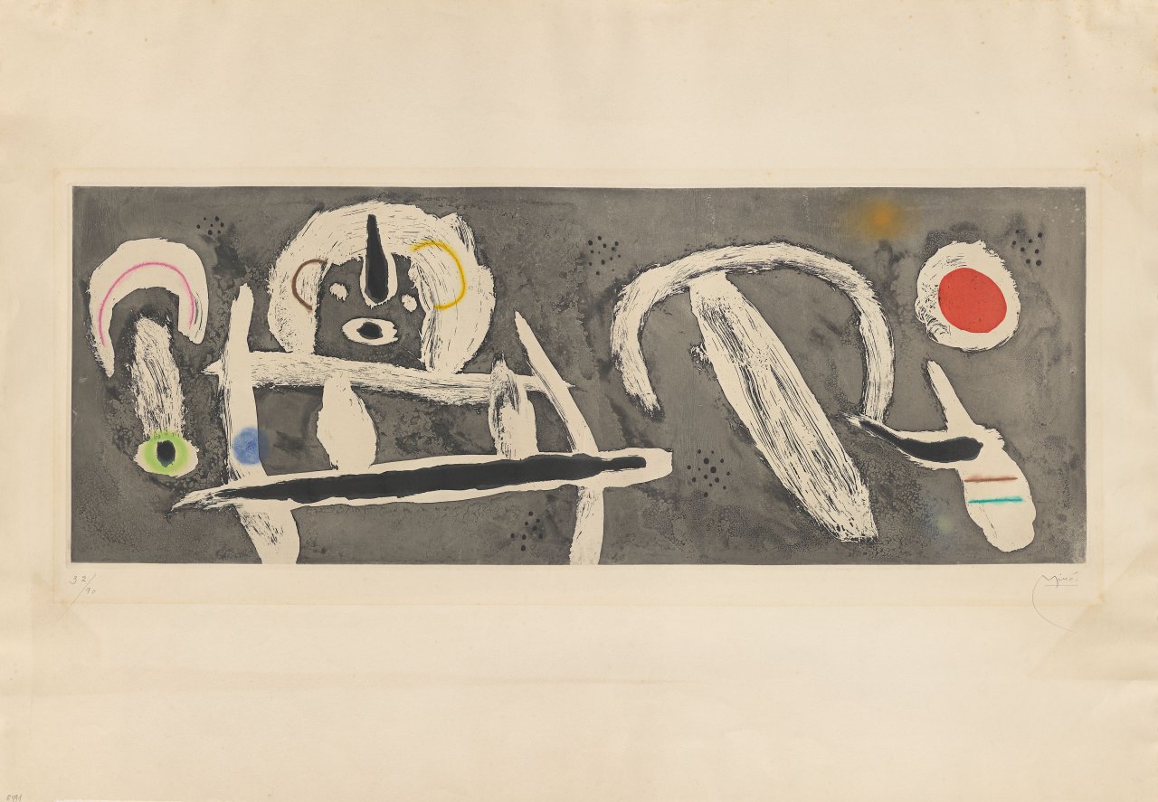 Auf diesem Bild ist das folgende Kunstwerk zu sehen: Joan Miró. „Grand Vent“. 1960.