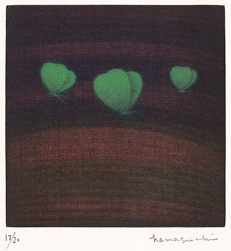 Auf diesem Bild ist das folgende Kunstwerk zu sehen: Yōzō Hamaguchi. Butterflies (green). 1985.