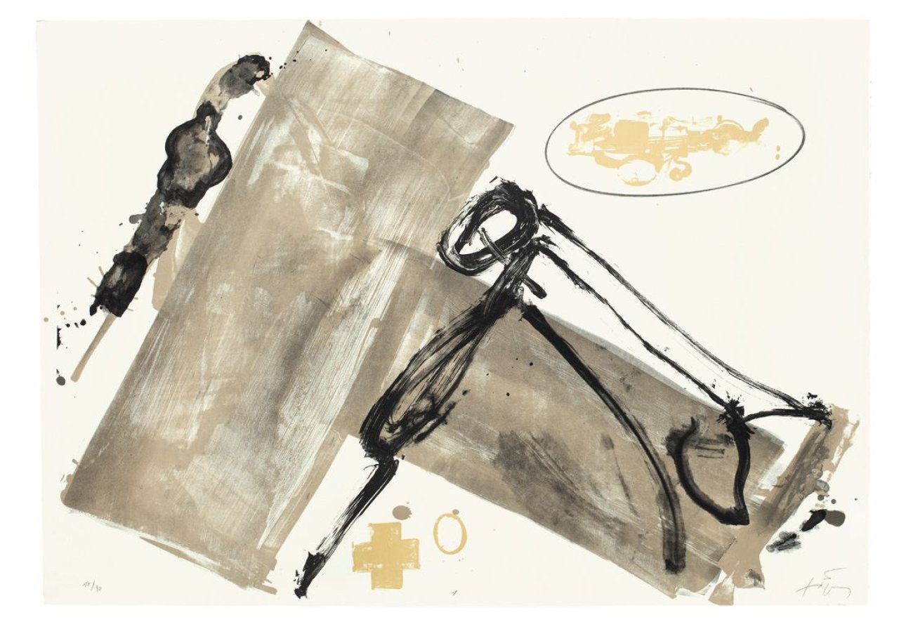 This picture shows the following artwork: Antoni Tàpies. „Suite 63 x 90“. 1980.
