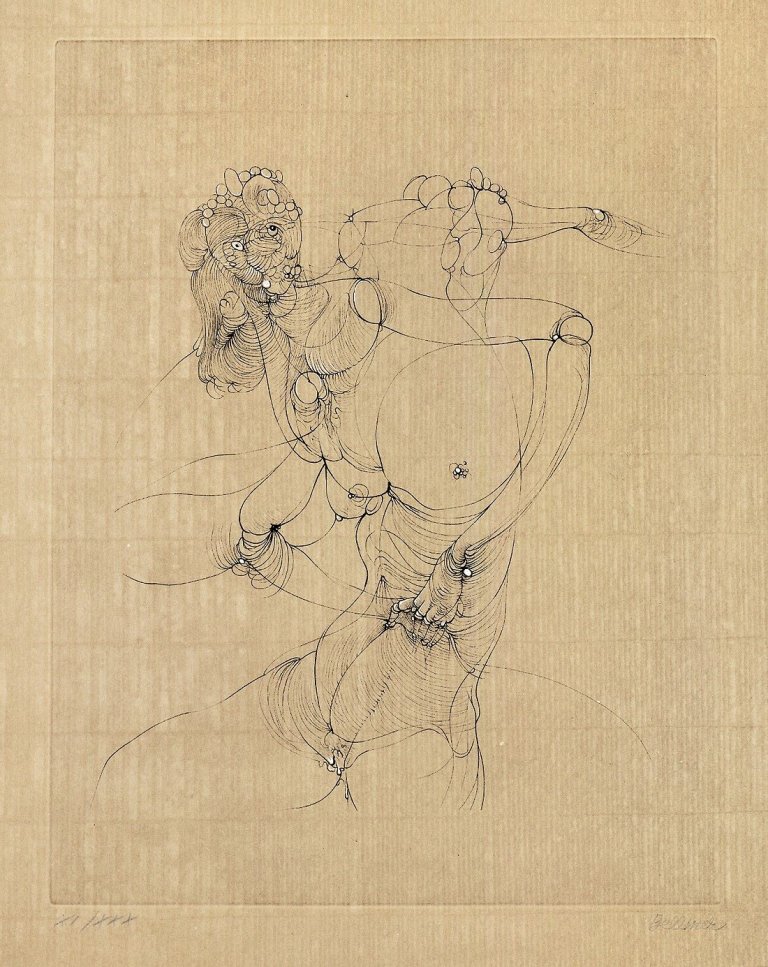 Auf diesem Bild ist das folgende Kunstwerk zu sehen: Hans Bellmer. „Inceste“. 1968.