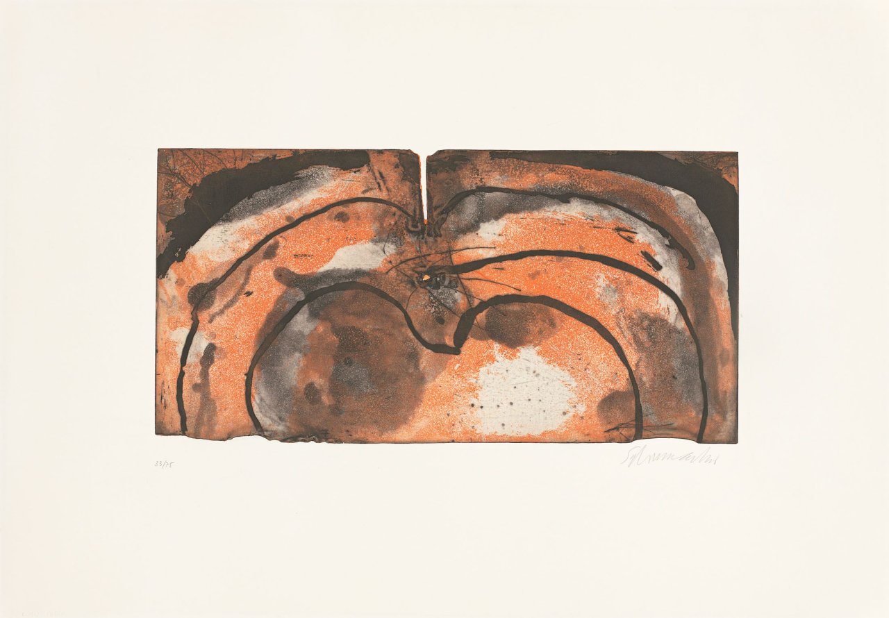 This picture shows the following artwork: Emil Schumacher. „1/1970“. 1970.