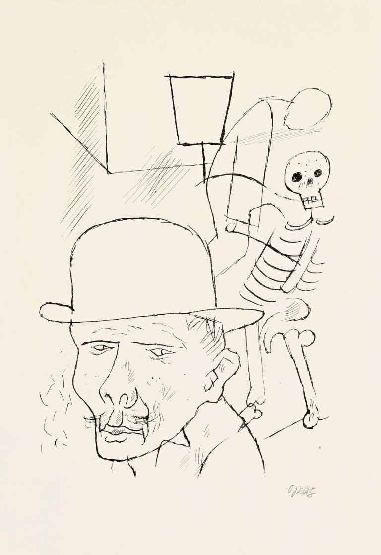 Auf diesem Bild ist das folgende Kunstwerk zu sehen: George Grosz. „Tod auf der Straße“. 1920/21.