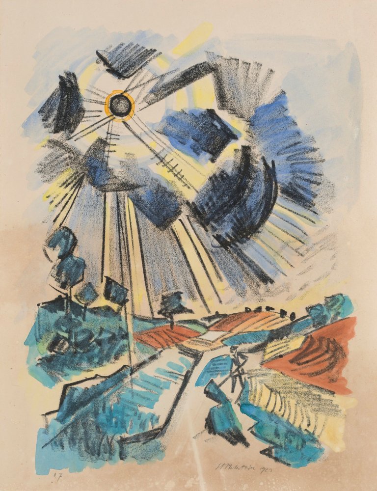 Auf diesem Bild ist das folgende Kunstwerk zu sehen: Max Pechstein. „Strahlende Sonne“. 1923.