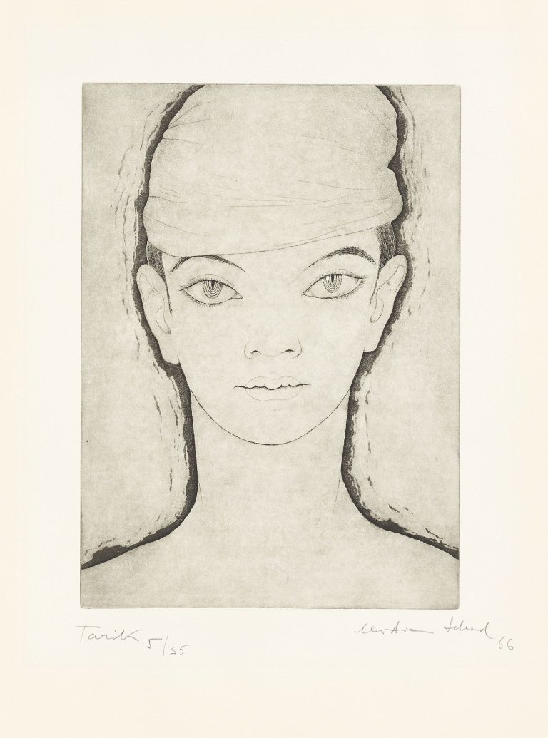 Auf diesem Bild ist das folgende Kunstwerk zu sehen: Christian Schad. „Tarik“. 1966.