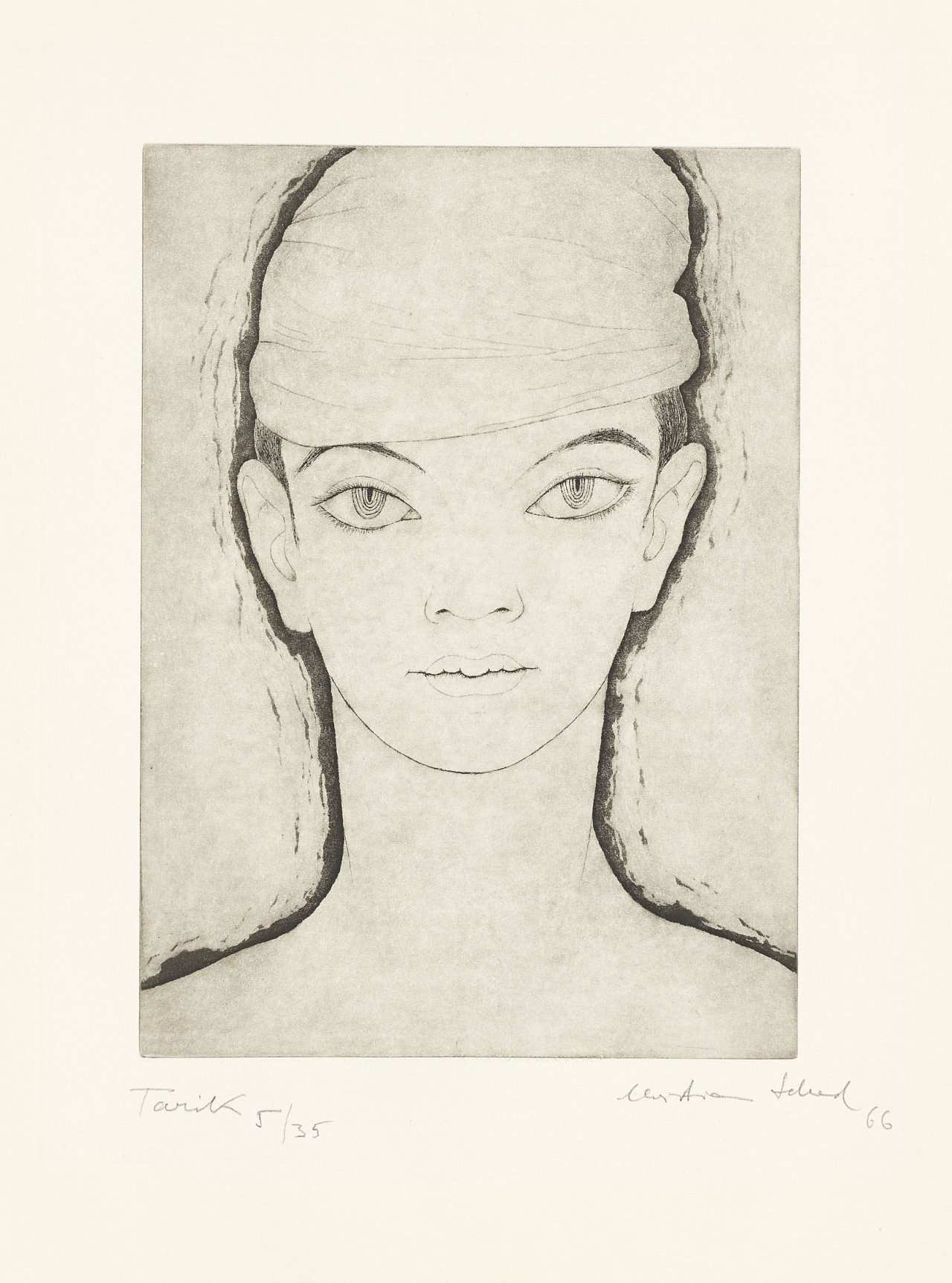 Auf diesem Bild ist das folgende Kunstwerk zu sehen: Christian Schad. „Tarik“. 1966.