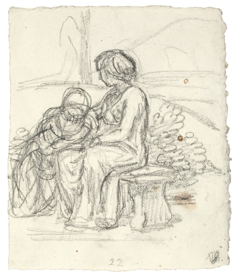 Auf diesem Bild ist das folgende Kunstwerk zu sehen: Hans von Marées. Frau mit Kind.