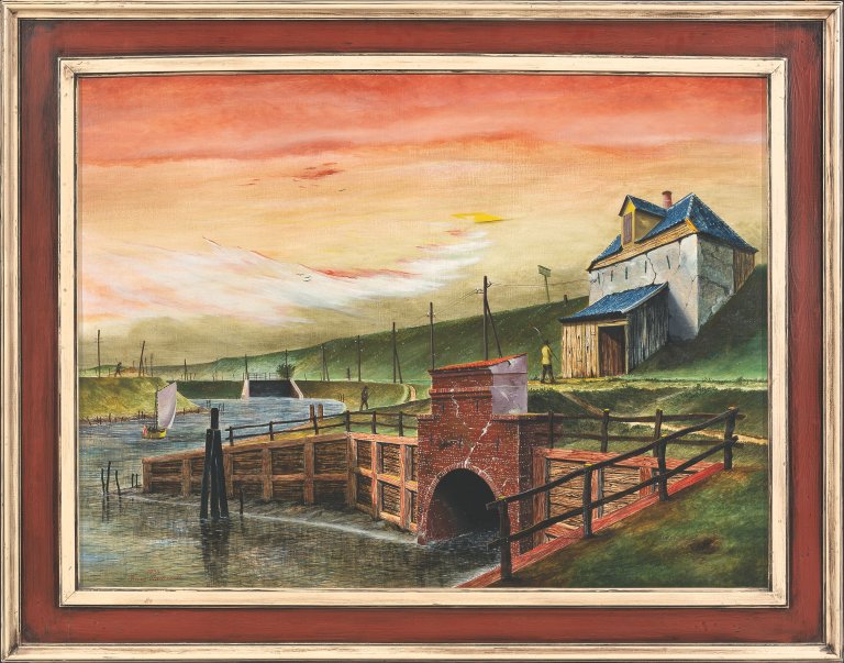 Auf diesem Bild ist das folgende Kunstwerk zu sehen: Franz Radziwill. „Siel bei Bonzsiel“. 1934.