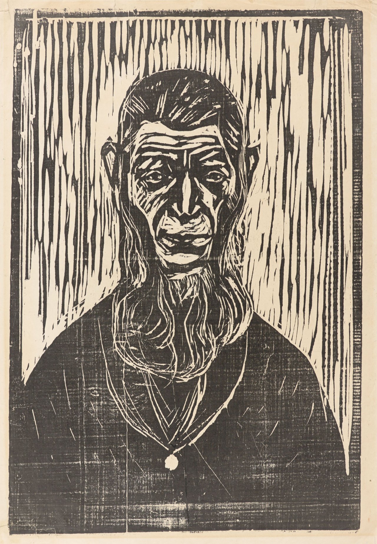 This picture shows the following artwork: Edvard Munch. „Der Urmensch“. 1905.