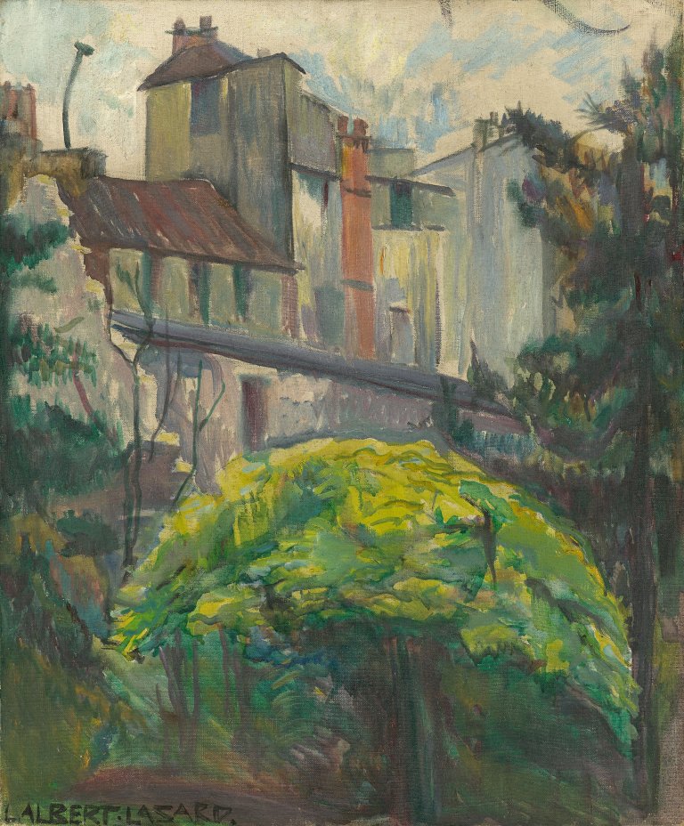 Auf diesem Bild ist das folgende Kunstwerk zu sehen: Lou Albert-Lasard. Hinterhof in Paris.