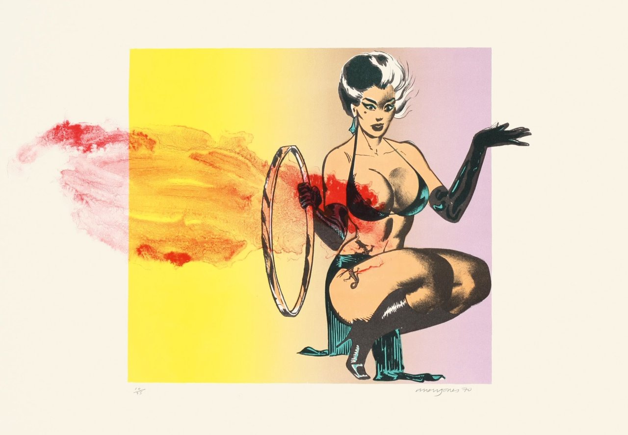 Auf diesem Bild ist das folgende Kunstwerk zu sehen: Allen Jones. „Kneeling Figure I“. 1970.