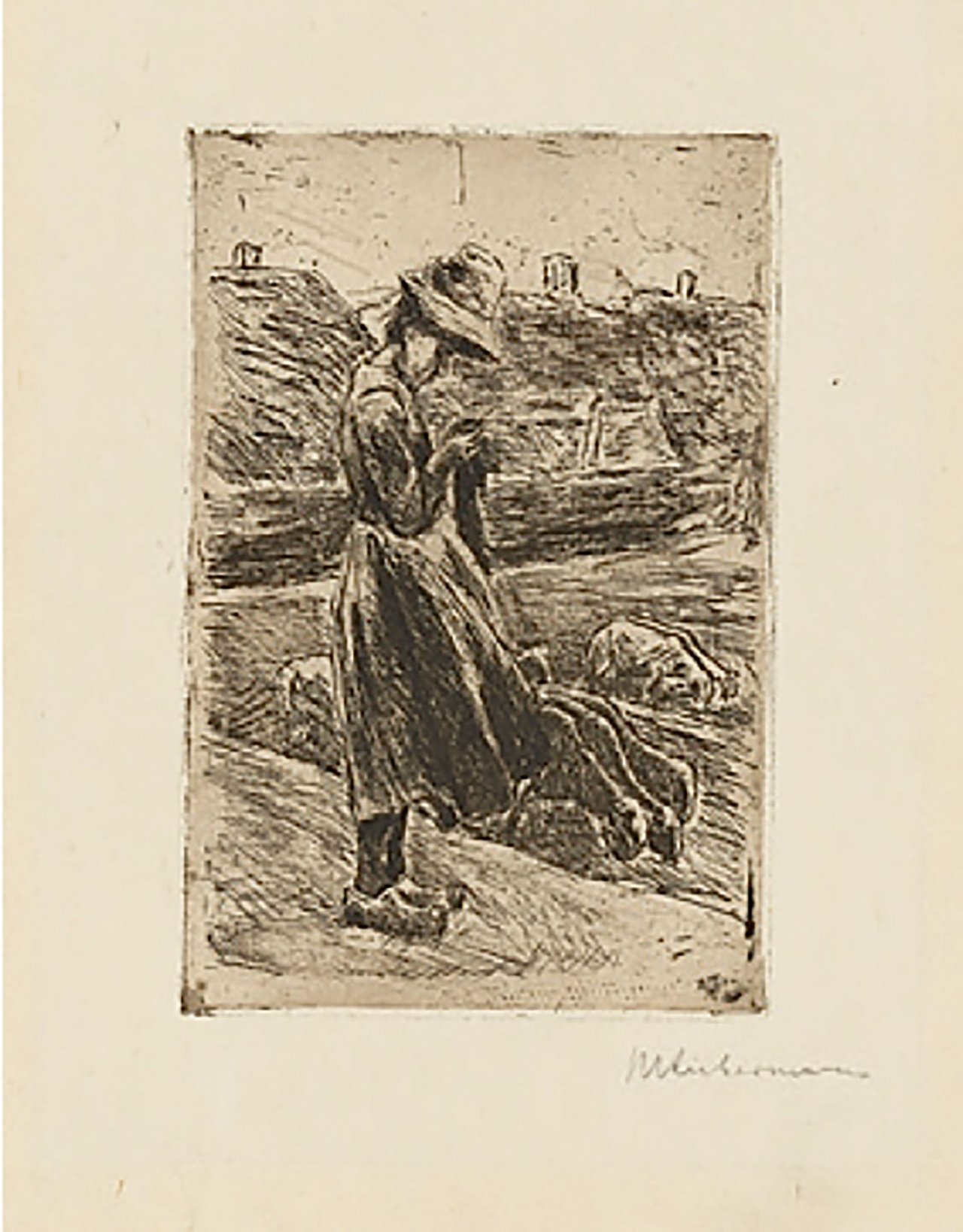 This picture shows the following artwork: Max Liebermann. „Kleine Schafhirtin“. 1887.