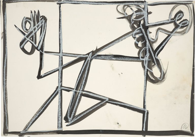 Auf diesem Bild ist das folgende Kunstwerk zu sehen: Markus Lüpertz. Ohne Titel. Ende 1970er-Jahre.
