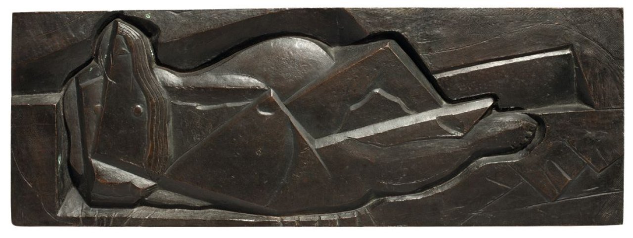 Auf diesem Bild ist das folgende Kunstwerk zu sehen: Henri Laurens. Femme couchée (de face). 1921.