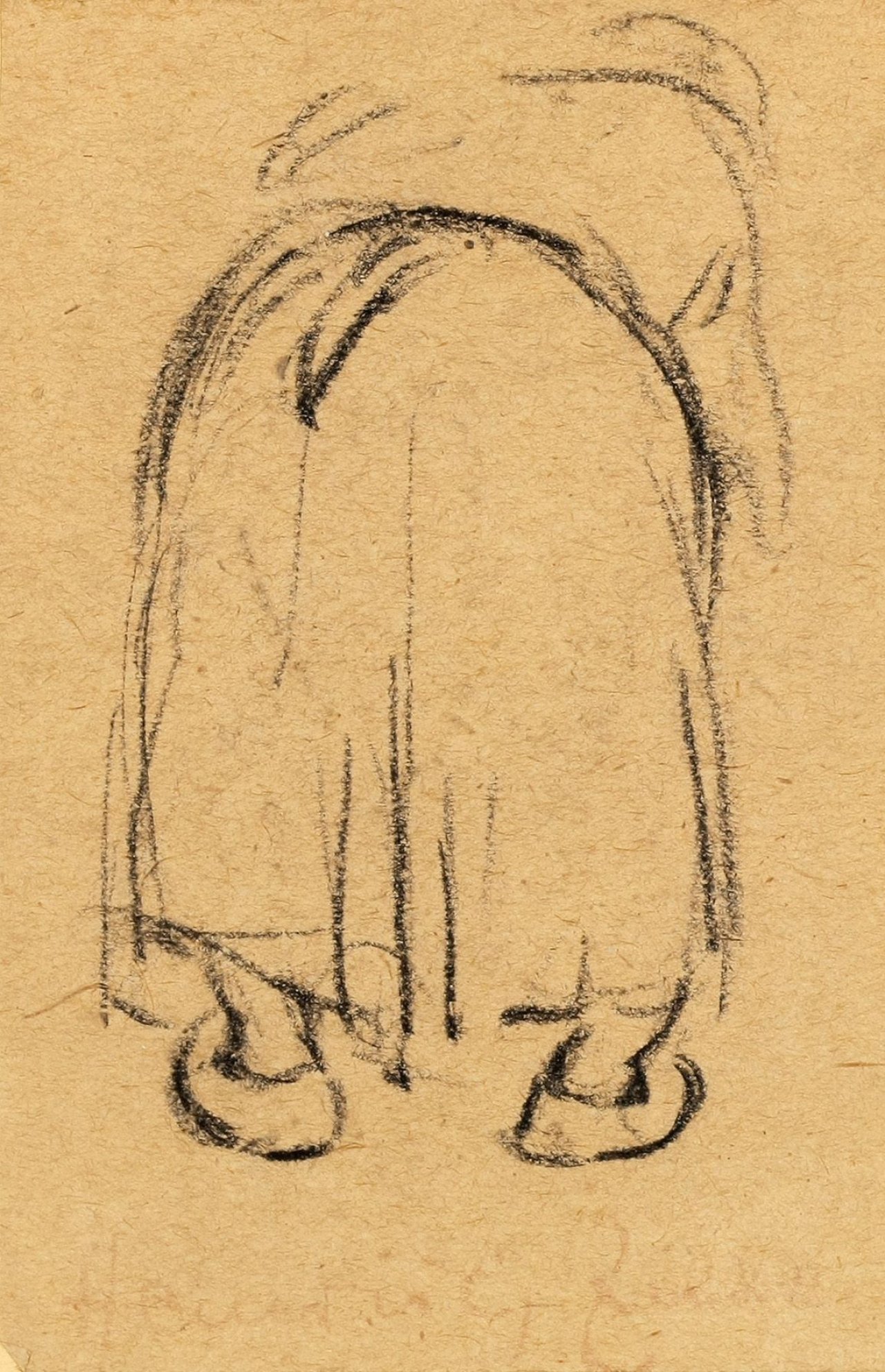 Auf diesem Bild ist das folgende Kunstwerk zu sehen: Heinrich Zille. Frau von hinten.