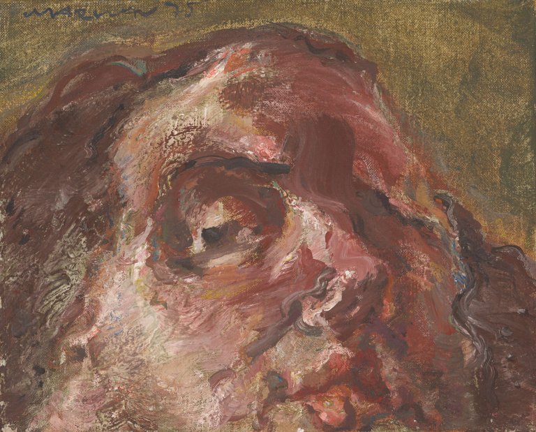 Auf diesem Bild ist das folgende Kunstwerk zu sehen:  Marwan. Kopf. 1975.