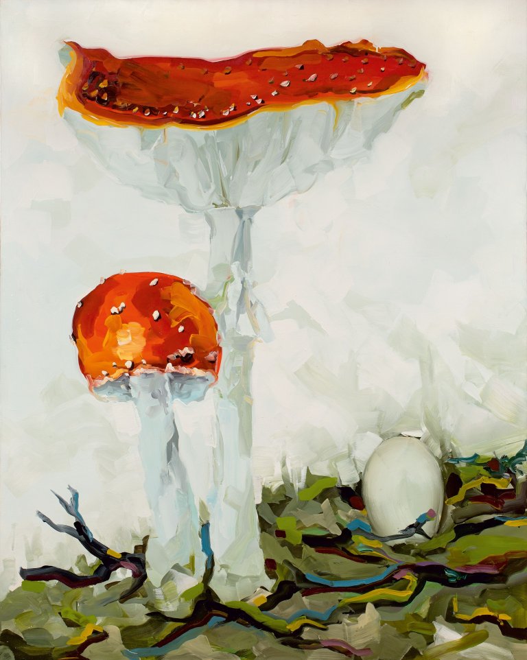 Auf diesem Bild ist das folgende Kunstwerk zu sehen: Lambert Maria Wintersberger. Fliegenpilze. 1972/73.