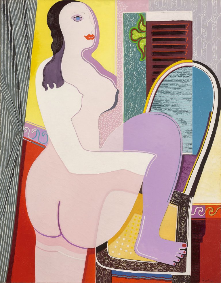 This picture shows the following artwork: Heinrich Maria Davringhausen. ”Interieur”. 1933/36.