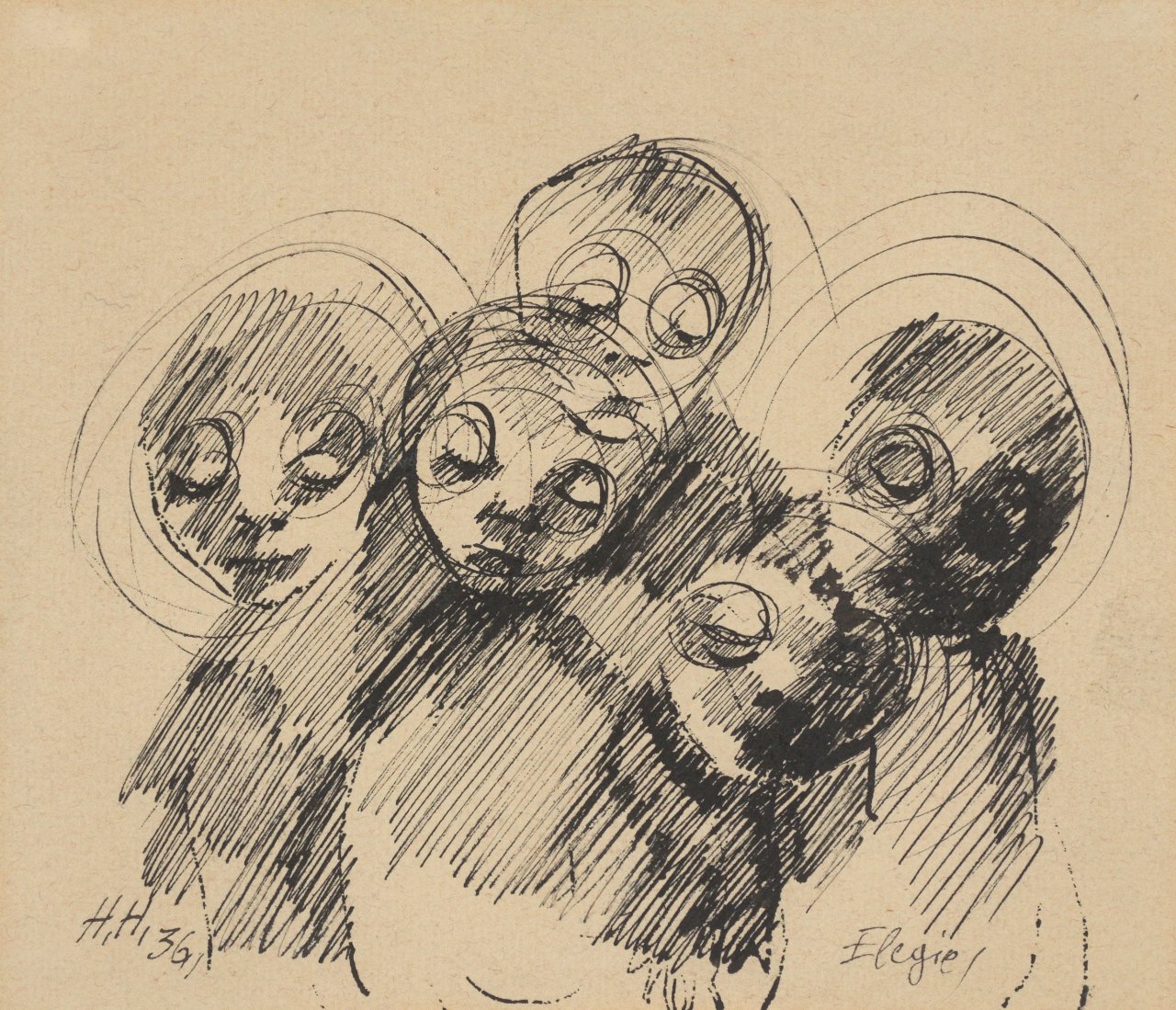 Auf diesem Bild ist das folgende Kunstwerk zu sehen: Hannah Höch. „Elegie“. 1936.
