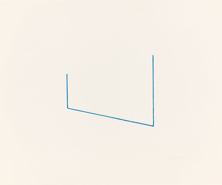 Auf diesem Bild ist das folgende Kunstwerk zu sehen: Fred Sandback. „Serie von 6 Lithographien“. 1975.