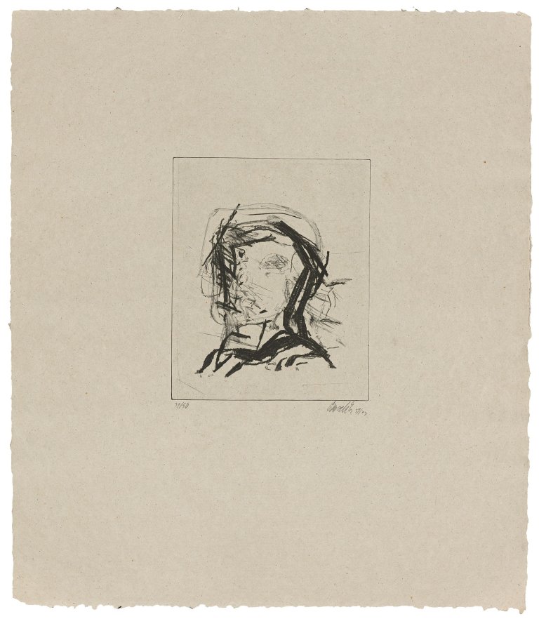 Auf diesem Bild ist das folgende Kunstwerk zu sehen: Georg Baselitz. „8 Radierungen zu Zeichnungen von 1959“. 1973.