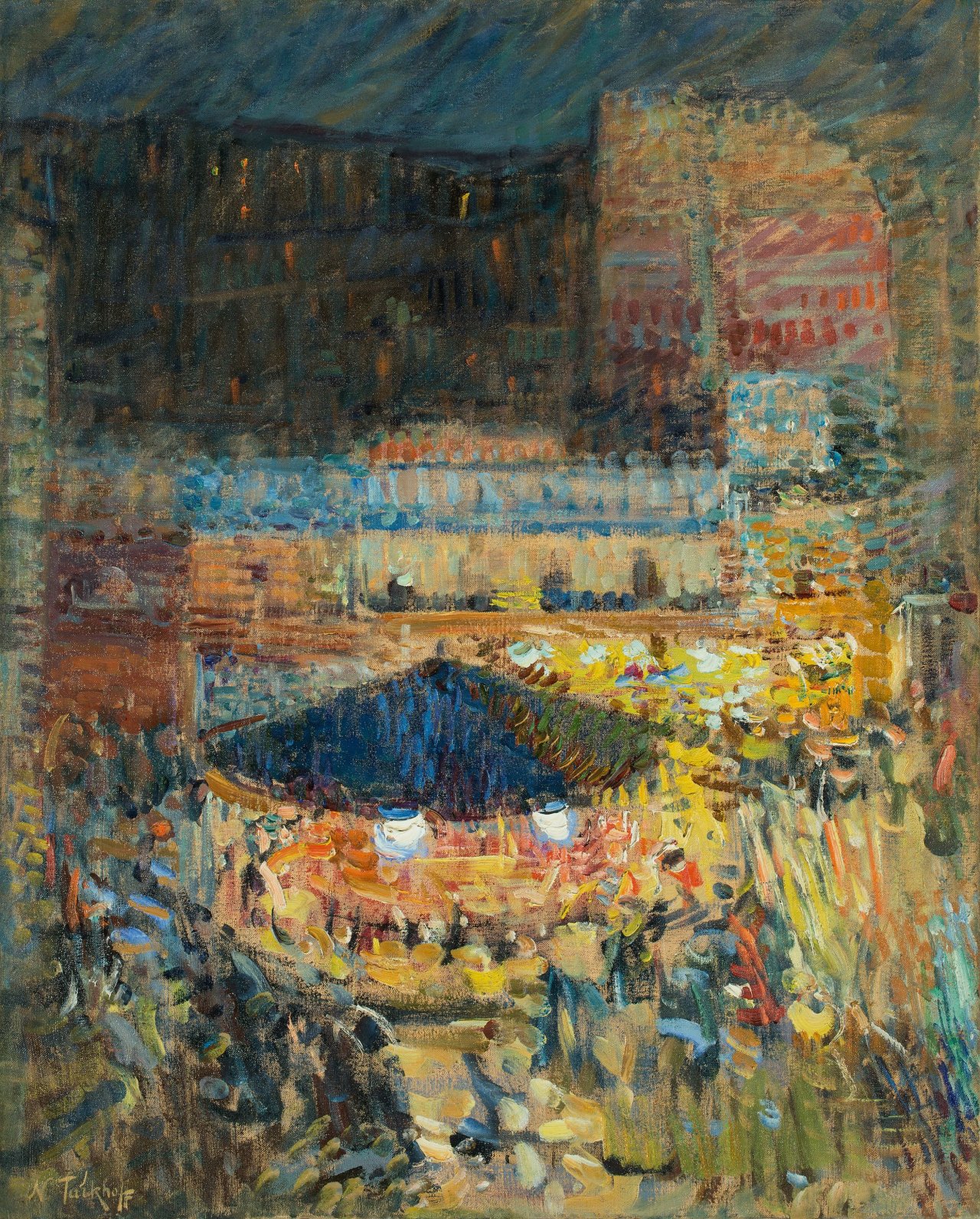 Auf diesem Bild ist das folgende Kunstwerk zu sehen: Nicolas Tarkhoff. „Une fête nocturne“ (Manège Place du Mène). Um 1902/03.