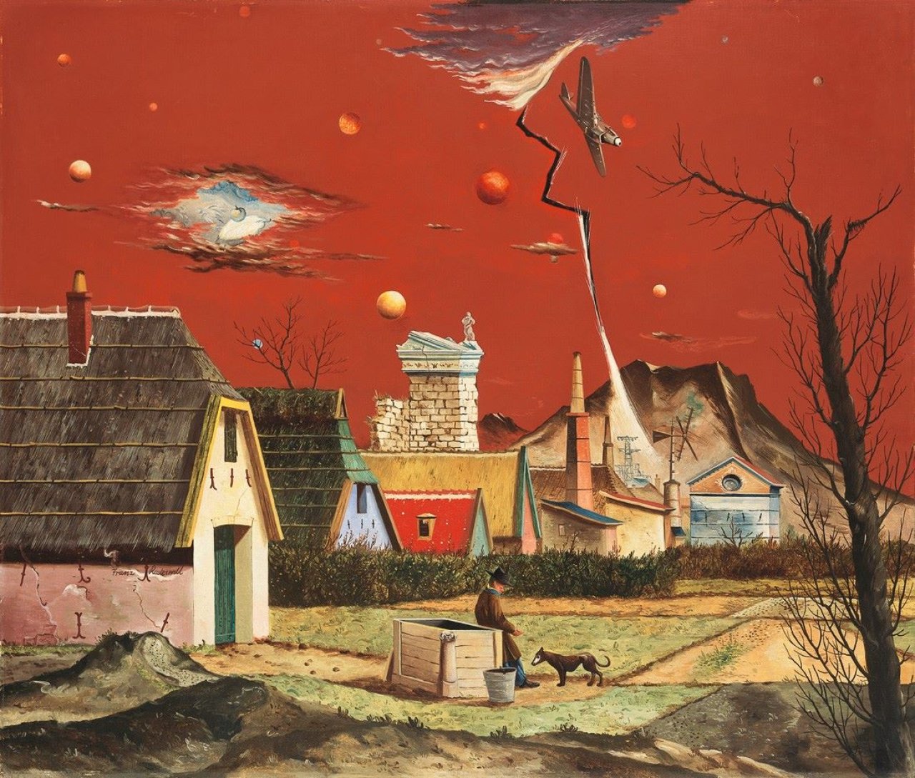 This picture shows the following artwork: Franz Radziwill. „Frieden und Unfrieden“. 1947.