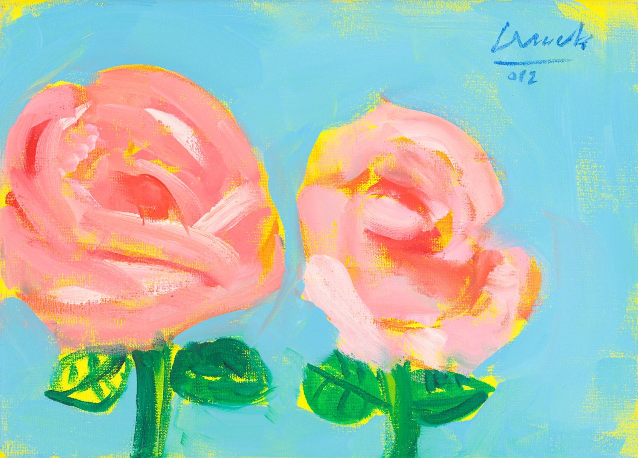 Auf diesem Bild ist das folgende Kunstwerk zu sehen: Dietmar Lemcke. Rosen. 2012.