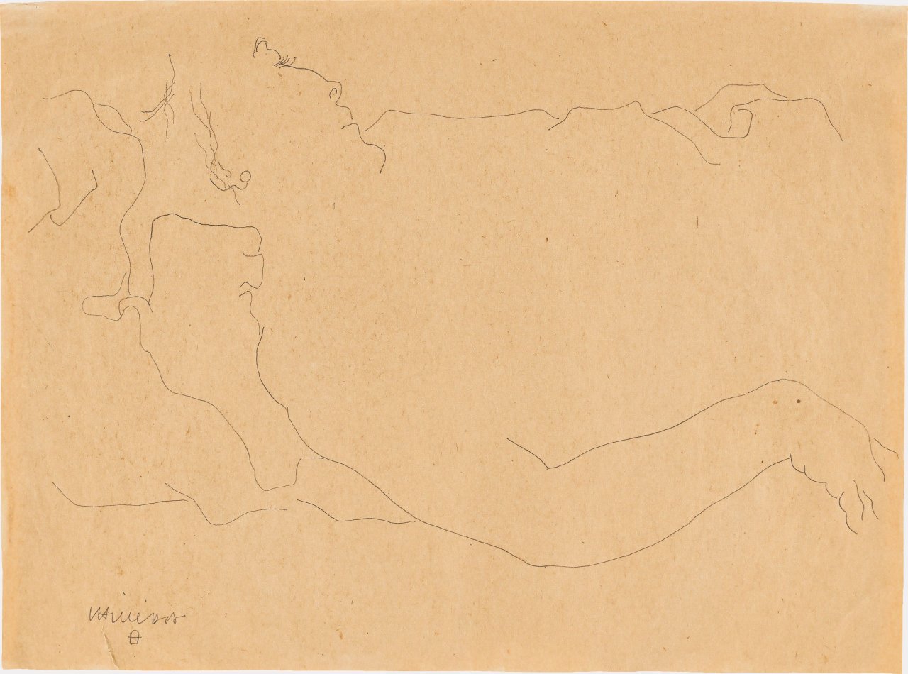 Auf diesem Bild ist das folgende Kunstwerk zu sehen: Eduardo Chillida. Femme endormie. 1965.